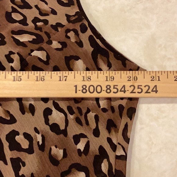 STUDIO I Womens Brown Maxi Dress Animal Print Mob Wife Sz 16 Plus - Picture 8 of 9